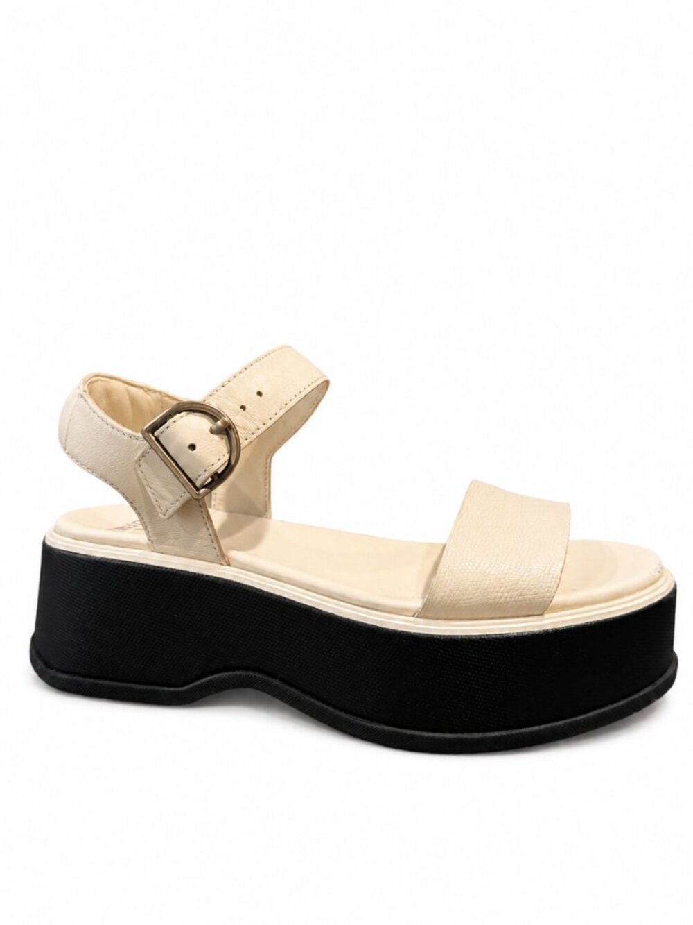 Sorel Dayspring Sandals Women's US 7 EU 38 Beige Leather Platform Sandals EUC